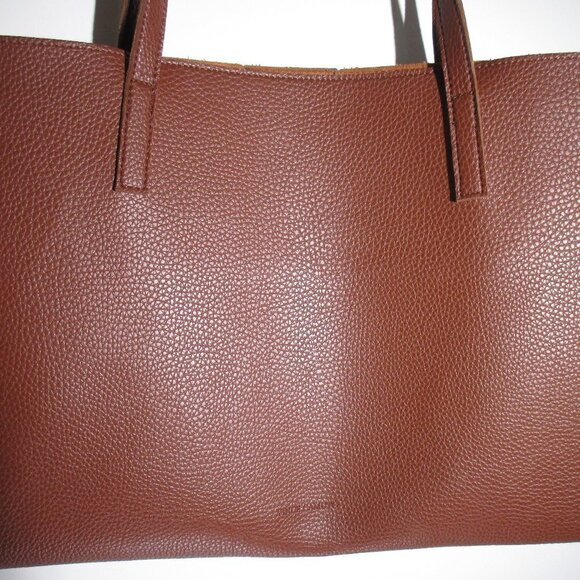 VINCE CAMUTO VEGAN LEATHER HANDBAG LARGE TWO HANDLE TOTE - Picture 8 of 9